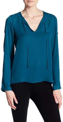 Laundry by Shelli Segal Long Sleeve Tie Front Blouse