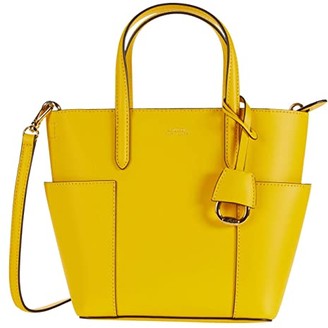 Lauren Ralph Lauren Carlyle 20 Tote Mini (Racing Yellow/Lauren Tan)  Handbags - ShopStyle