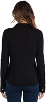 Thumbnail for your product : Michael Stars Essentials Long Sleeve Raw Edge Fitted Button Down Shirt