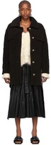 Thumbnail for your product : Yves Salomon Meteo Reversible Brown Shearling Shirt
