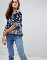 Thumbnail for your product : Pepe Jeans Ditsy Floral Cold Shoulder Blouse