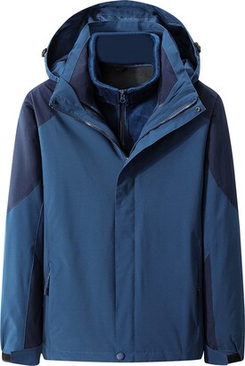 Meggsnle Men's Winter Coat Black Outdoor Functional Jacket with Removable  Hood Outdoor Windproof Waterproof Jacket Hoodie Men's Pullover Cardigan  Men's Gifts for Men - ShopStyle
