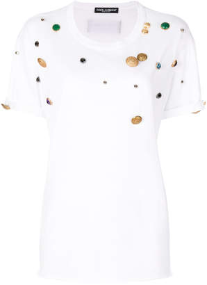 Dolce & Gabbana button detail T-shirt