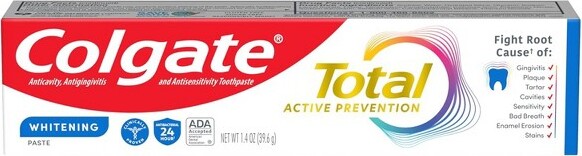 Colgate ColgateTotalTravelSizeWhiteningPasteToothpaste-TrialSize-1.4oz