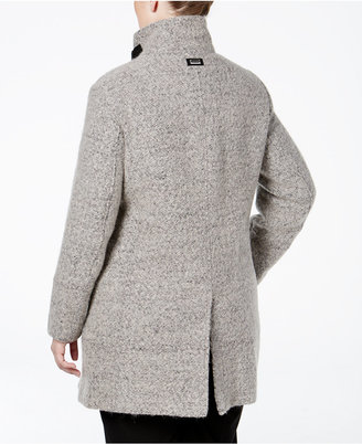 Calvin Klein Size Asymmetrical Funnel-Collar Walker Coat