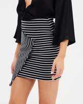 Thumbnail for your product : Missguided Stripe Wrap Mini Skirt