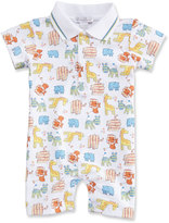 Thumbnail for your product : Kissy Kissy Born to Run Animal Printed Collared Shortall, Yellow, Size 3-18 Months