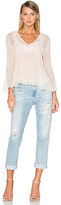 Thumbnail for your product : The Kooples Long Sleeve Lace Pleat Top