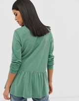 Thumbnail for your product : ASOS Tall DESIGN Tall smock top with long sleeve in wash