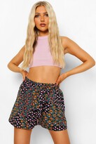 Thumbnail for your product : boohoo Mixed Floral Belted Flippy Shorts