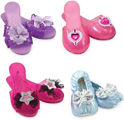 Melissa & Doug Role Play Collection - Step In Style! Dress-Up Shoes Set (4 Pairs)