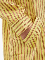Thumbnail for your product : Bode Mashroo Striped Twill Overcoat - Yellow