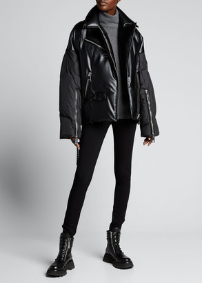 down biker jacket