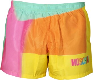 FABRIX1 Synthetic Moschino Orange Neon Swim Shorts for Men Mens Clothing Beachwear Boardshorts and swim shorts 