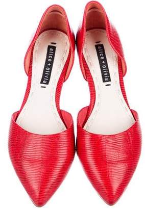 Alice + Olivia Leather d'Orsay Flats