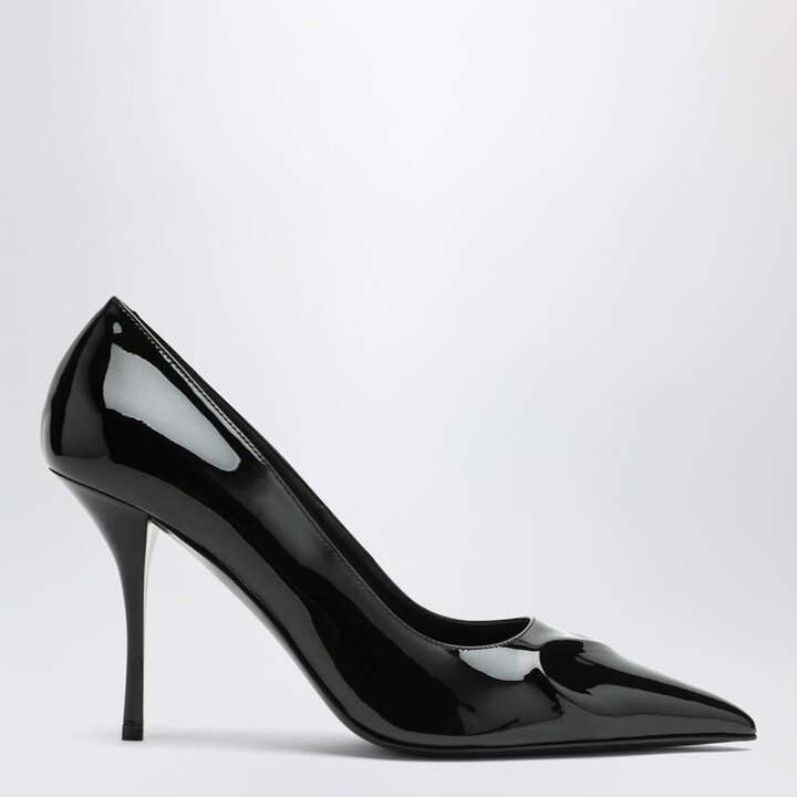Alaia Pumps Le Coeur 3D 90 in black varnish