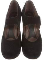 Thumbnail for your product : Marni Suede Round-Toe Wedges