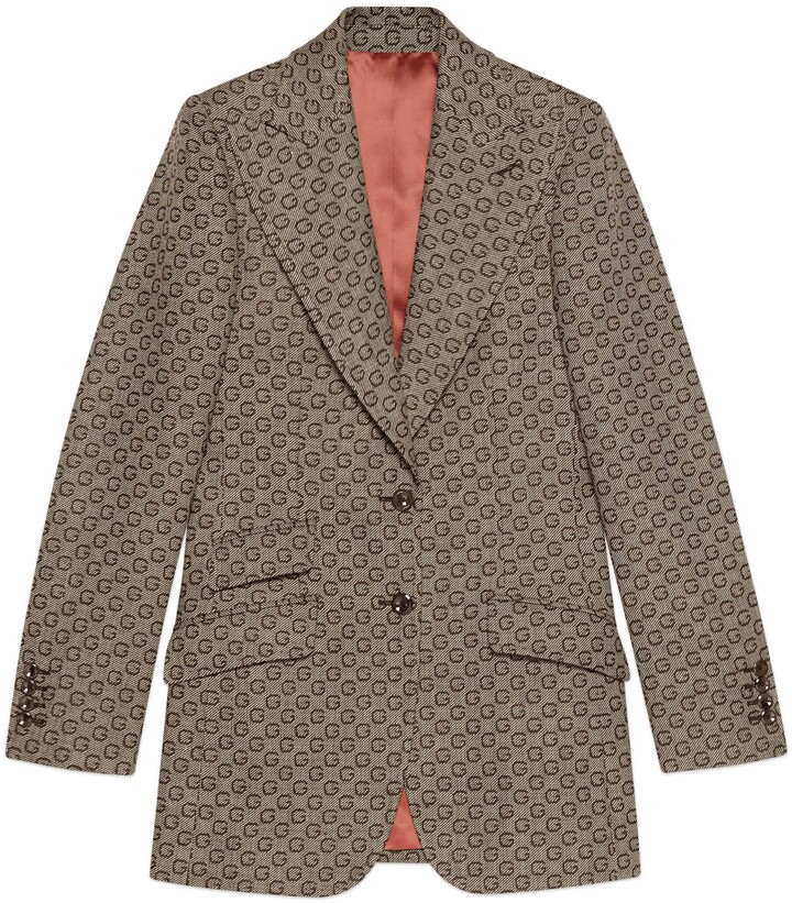 Gucci G jacquard wool jacket - ShopStyle