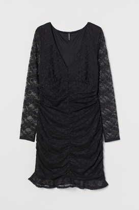 H&M Fitted Lace Dress - Black