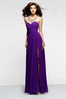 Thumbnail for your product : Faviana Strapless High Slit Chiffon Long Evening Gown 6428e