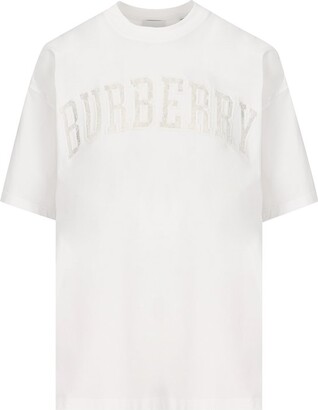 Burberry Lace Detailed Crewneck T-Shirt