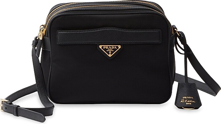 Prada Women's Re-Edition 1978 Re-Nylon and Saffiano Leather Mini Shoulder Bag - Black