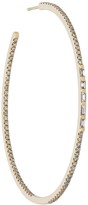 Thumbnail for your product : Shay 18K yellow gold 5 baguette diamond hoop earrings