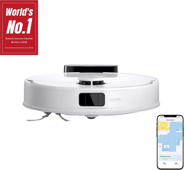 Roborock Q10 PF 13. 9In Robotic Vacuum And Mop with Smart Navigation, Bagless, Washable Filter, Multisurface in White