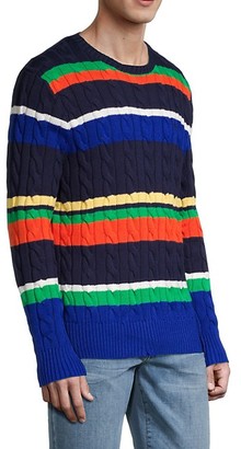 Polo Ralph Lauren Multicolor Striped Cable-Knit Sweater