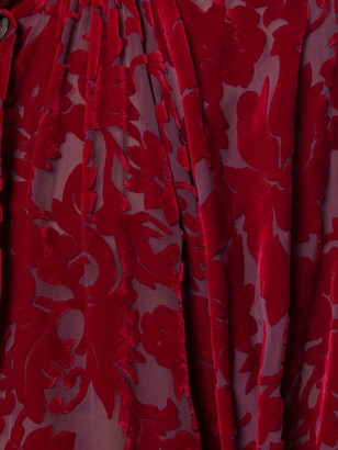 Ann Demeulemeester Floral-Jacquard Long-Sleeved Shirt