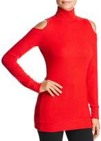 Thumbnail for your product : Three Dots Cold Shoulder Turtleneck Sweater