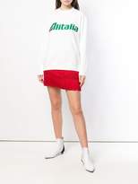 Thumbnail for your product : Alberta Ferretti slogan embroidered sweater