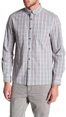 Kenneth Cole New York Long Sleeve Slim Fit Multicolor Plaid Shirt