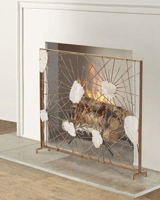 Starburst Fireplace Screen with Marble