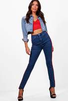 Thumbnail for your product : boohoo Tall Sports Stripe Skinny Jean