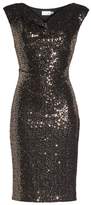 Thumbnail for your product : Eliza J Drape Neck Sequin Embellished Sheath Dress
