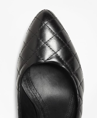 Brooks Brothers Quilted Leather Slingbacks