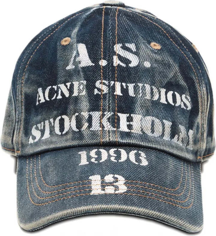 Acne Studios Logo-Print Baseball Cap