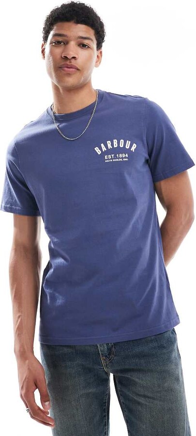 Barbour Preppy T-shirt in mid blue