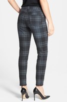 Thumbnail for your product : Kensie 'Ankle Biter' Overdyed Plaid Skinny Jeans (Grey)
