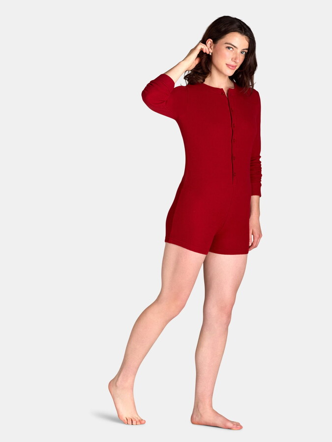 Lissome Women’s Brushed Ribbed One-Piece Sleeper, Sizes S-3X