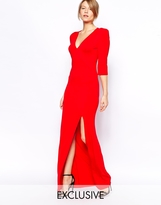 Thumbnail for your product : Love Jersey Maxi Dress with Plunge Neck and Thigh Split