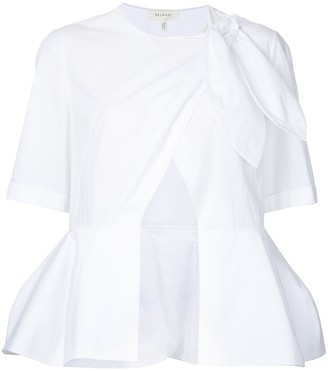 DELPOZO Wrap-Style Knotted Blouse