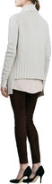 Thumbnail for your product : Vince Contrast Leather/Suede Leggings, Prune