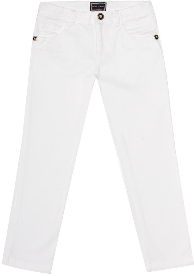 Versace Kids Straight stretch-cotton jeans Versace Kids Straight stretch-cotton jeans