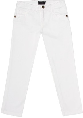 Versace Kids Straight stretch-cotton jeans Versace Kids Straight stretch-cotton jeans