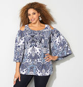 Thumbnail for your product : Avenue Paisley Cold Shoulder Top