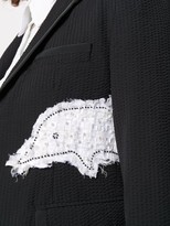 Thumbnail for your product : Thom Browne Embroidered Dolphin Textured Blazer