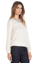 Thumbnail for your product : Haute Hippie Long Sleeve Blouse with Detachable Neck Piece