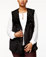 Thumbnail for your product : MICHAEL Michael Kors Size Faux-Fur Studded Vest
